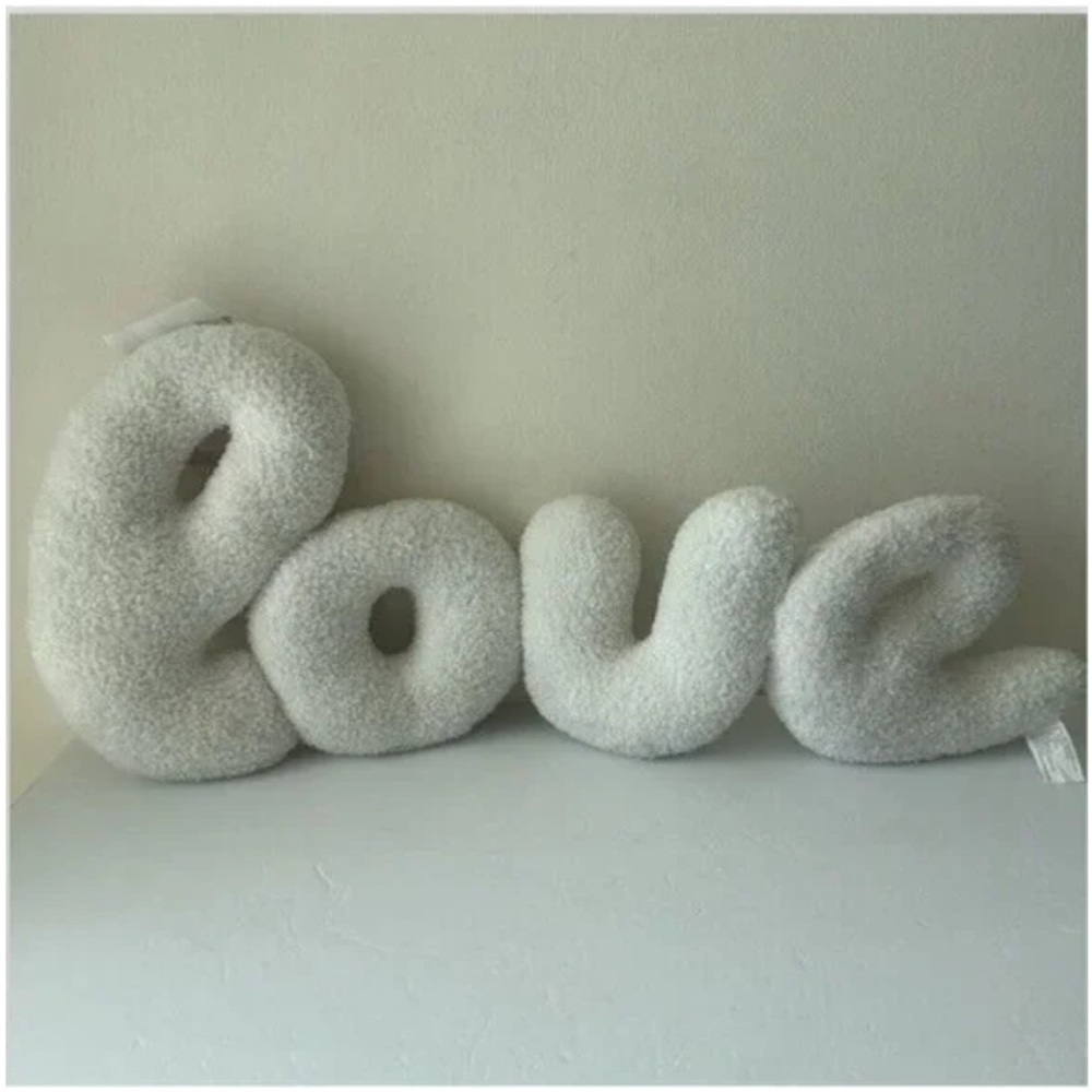 Cupcakes and Cashmere LOVE Letters Cozy Faux Fur
Pillow (Brand New)